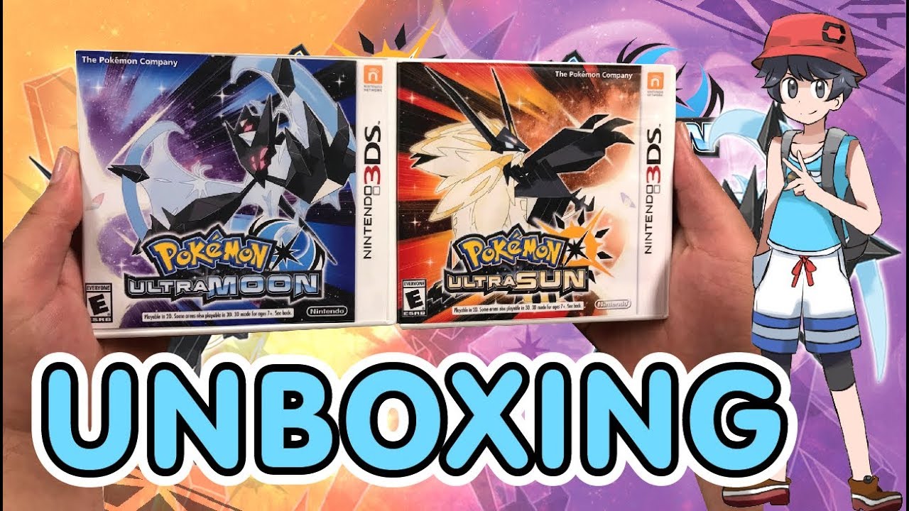 Pokemon Ultra Sun and Pokemon Ultra Moon (3DS) Unboxing !! 