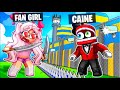 Crazy fan girl vs most secure digital circus in roblox the amazing digital circus