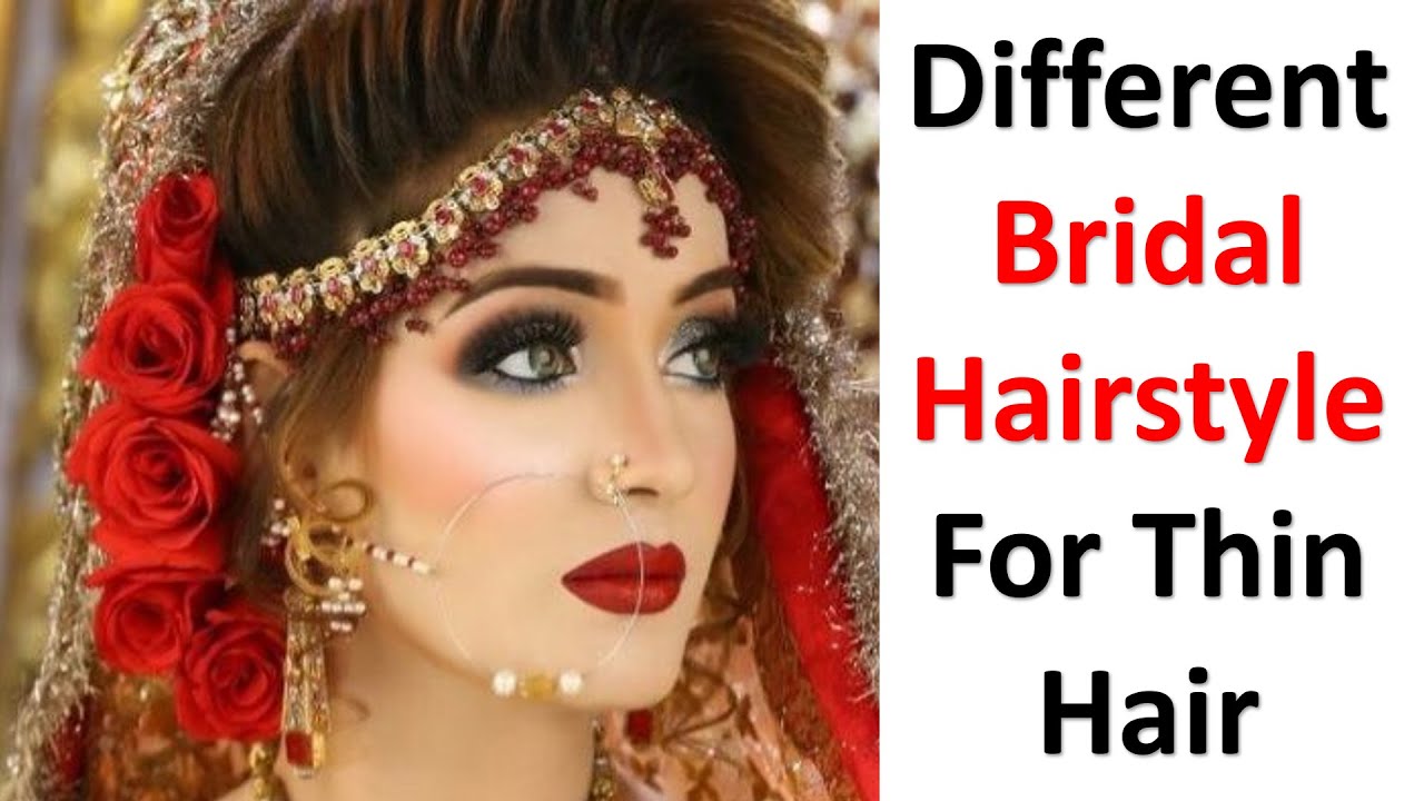 different bridal hairstyle for thin hair | beautiful hairstyle | ladies hair  style | hairstyle - YouTube