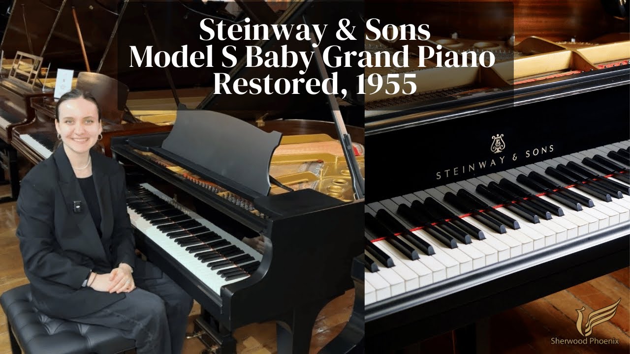 Детский рояль Steinway & Sons Model S, чёрный (ок. 1955 г.) | Обзор и демонстрация | Sherwood Pho...