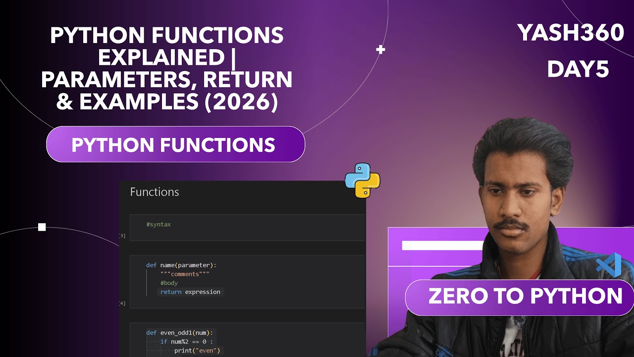 Python Functions Explained | Parameters, Return & Examples (2026)