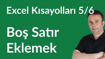 #Excel  Boş satır eklemek - Excel