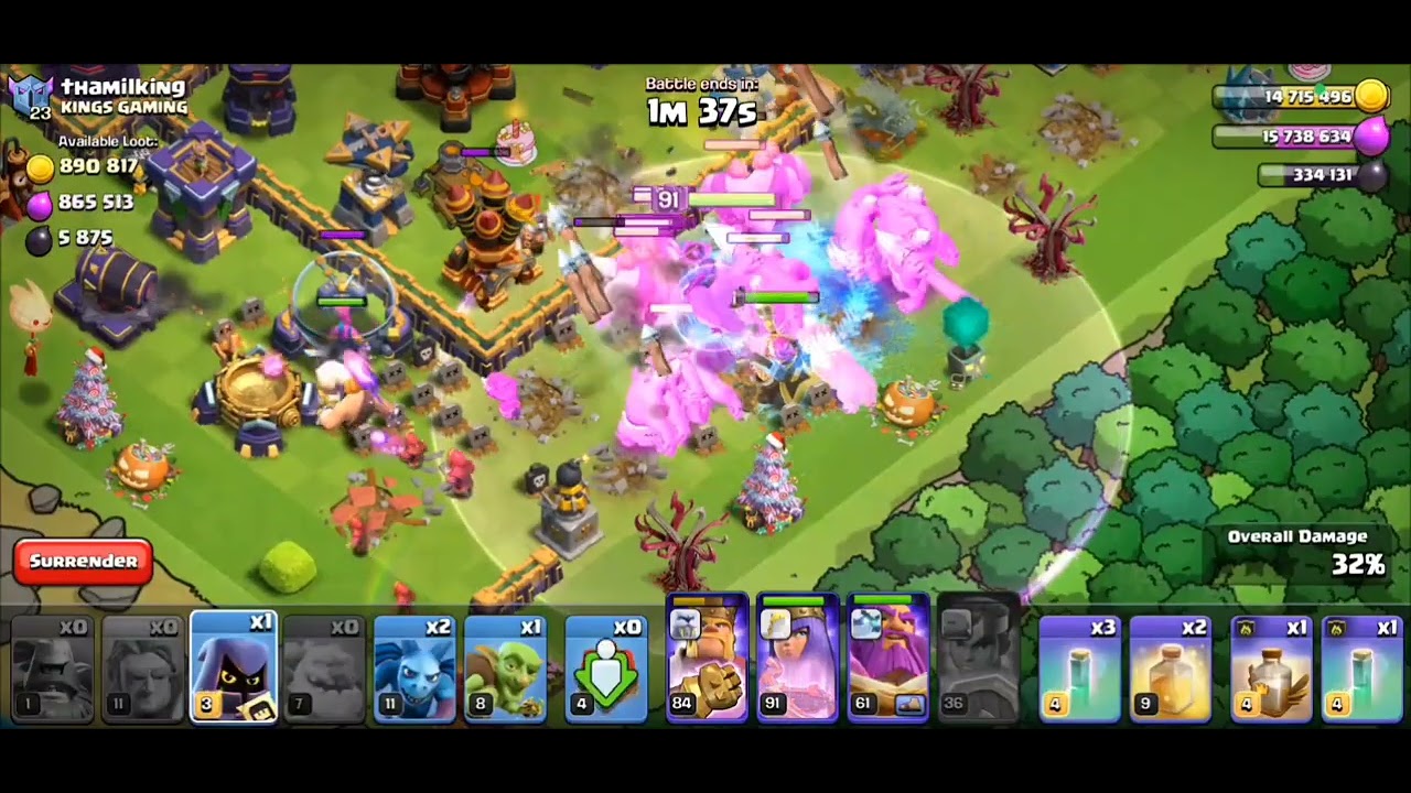 New COC Attack Strategy! Thrower + Super Giant With Royal Champion Charge|Powerful TH16 Attack Guide