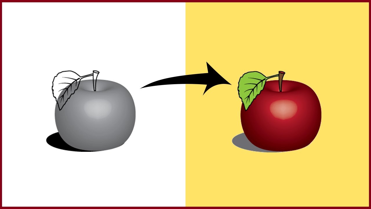 Adobe Illustrator Tutorial- How to Create Apple 3d Effect - YouTube