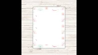 Printable PDF Border Pages for Planners Journals Worksheets Books Classroom Etc