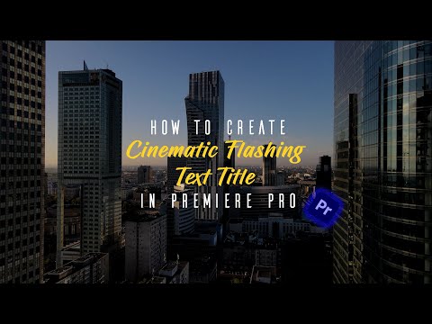 🔴🔵 How to Create Flash Text Title In Premiere Pro tutorial 🔴🔵