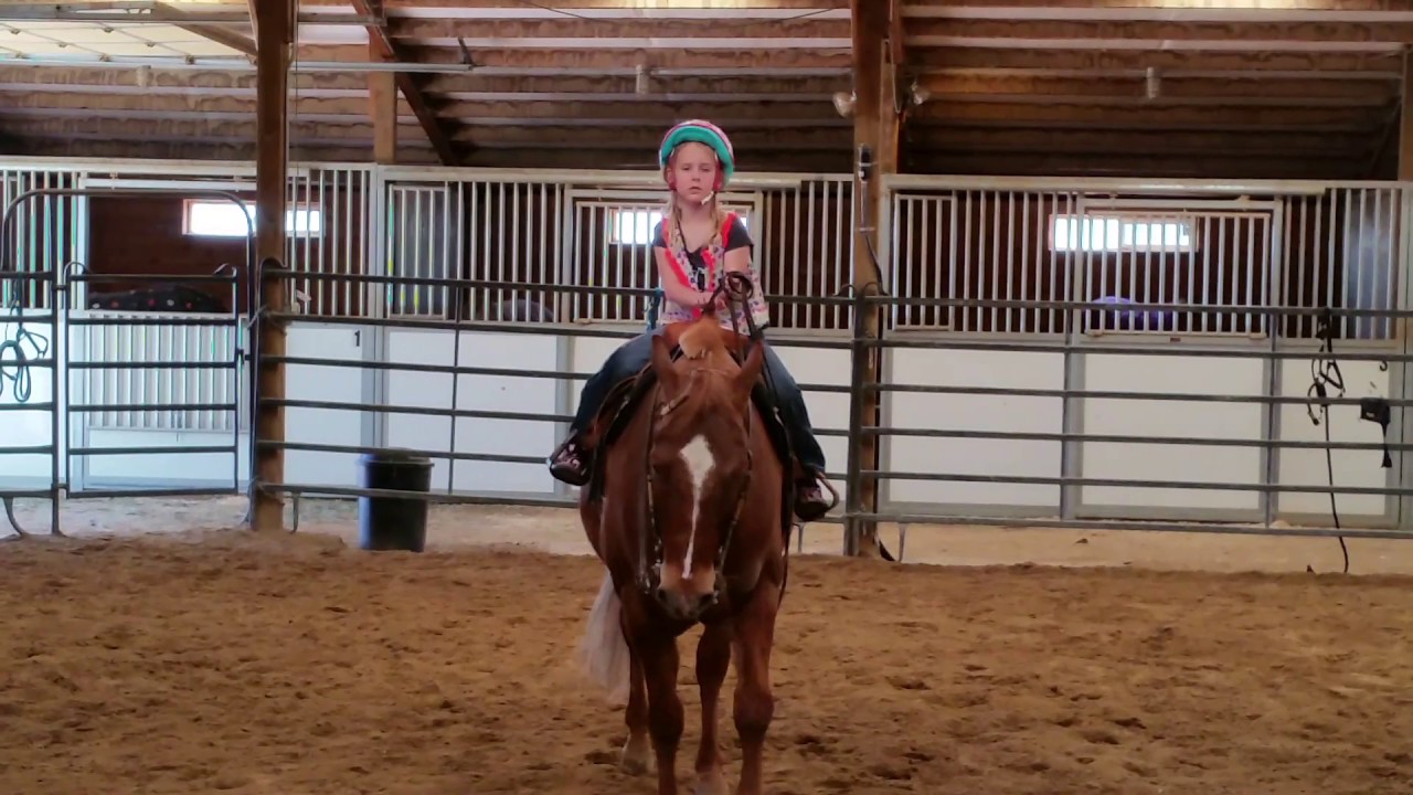 Eva's 2nd Horse Riding Lesson YouTube