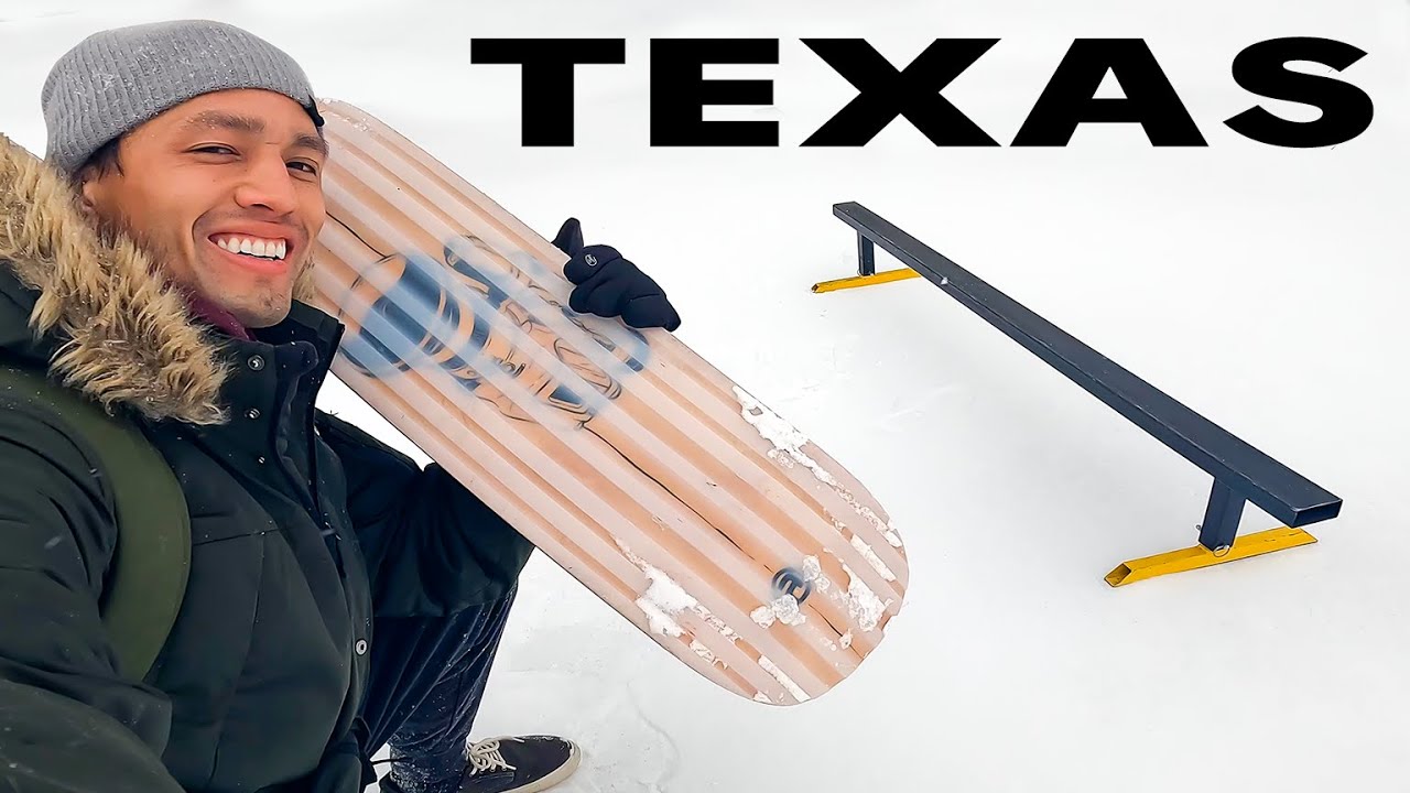 This Is What SNOWSKATING Looks Like In Texas