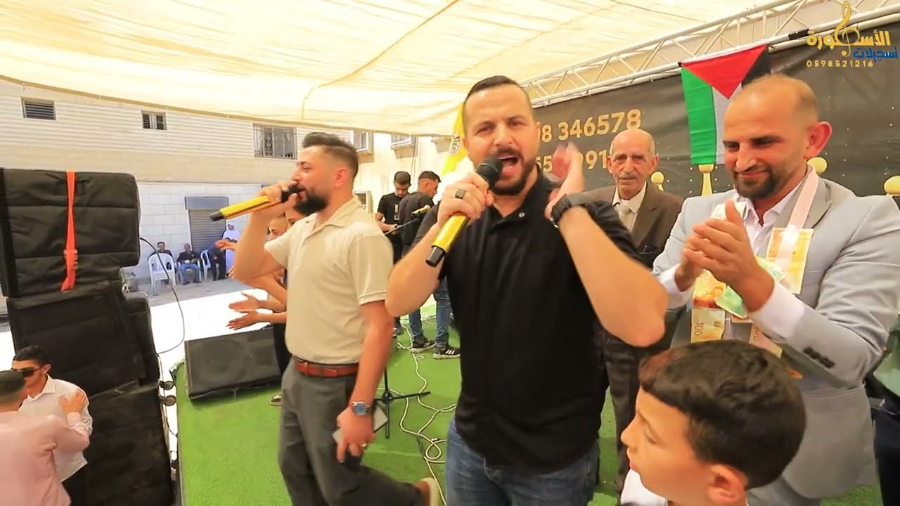 الفناناين سلوم الحنتولي و احمد الجيوسي  استقبال العريس محمد غاالب منصور / جوريش