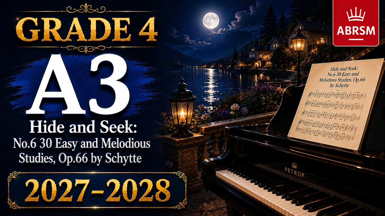 ABRSM 2027 2028 Piano Grade 4 A3【Hide and Seek: No 6 30 Easy and Melodious Studies, Op 66】| Solo Pia 縮圖