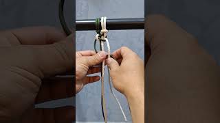 Macrame Square Knot Variation || Bracelet Design DIY & Tutorial #shorts #youtubeshorts #tips #ideas