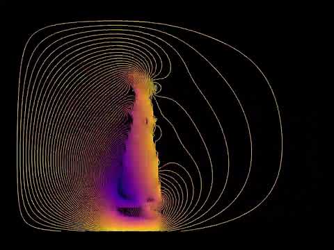 [Epilepsy Warning] Bad Apple but its a Poisson field equation simulation of  frames difference