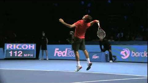 Roger Federer - Super Slow Motion First Serve Ace