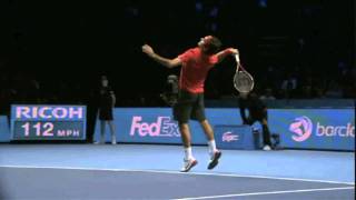 Roger Federer - Super Slow Motion First Serve Ace