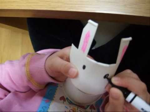 うさぎ 紙コップ 作り方 How to make a paper cup rabbit DIY Handmade | MosoGourmet 妄想グルメ
