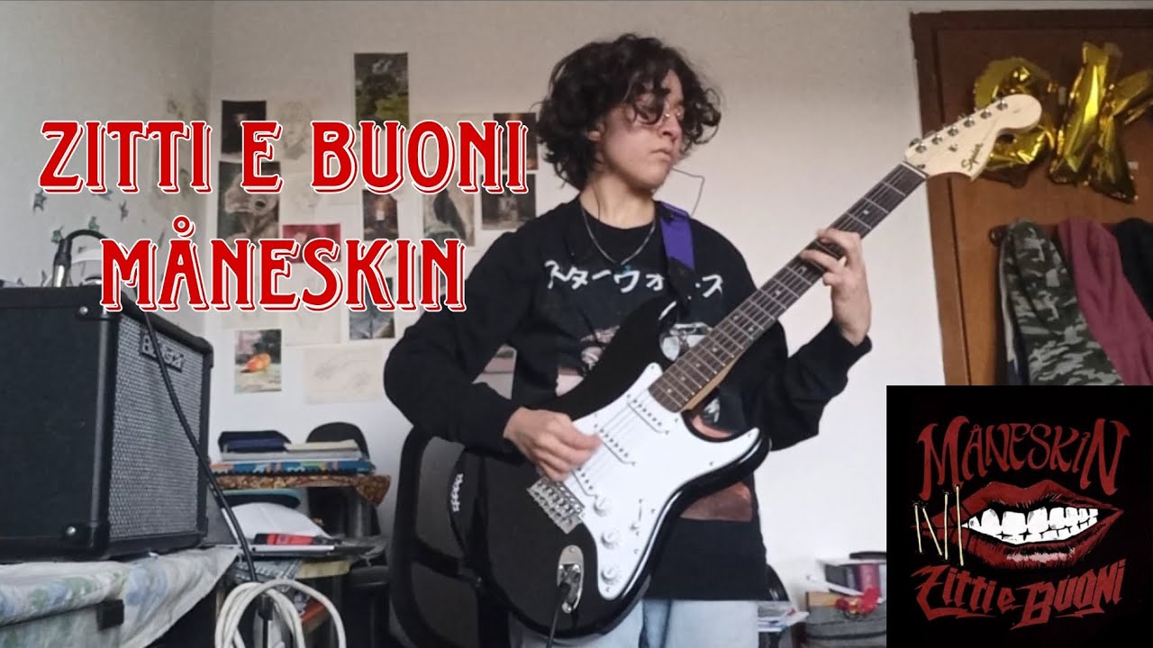 ZITTI E BUONI Måneskin GUITAR COVER + TABS tutorial YouTube