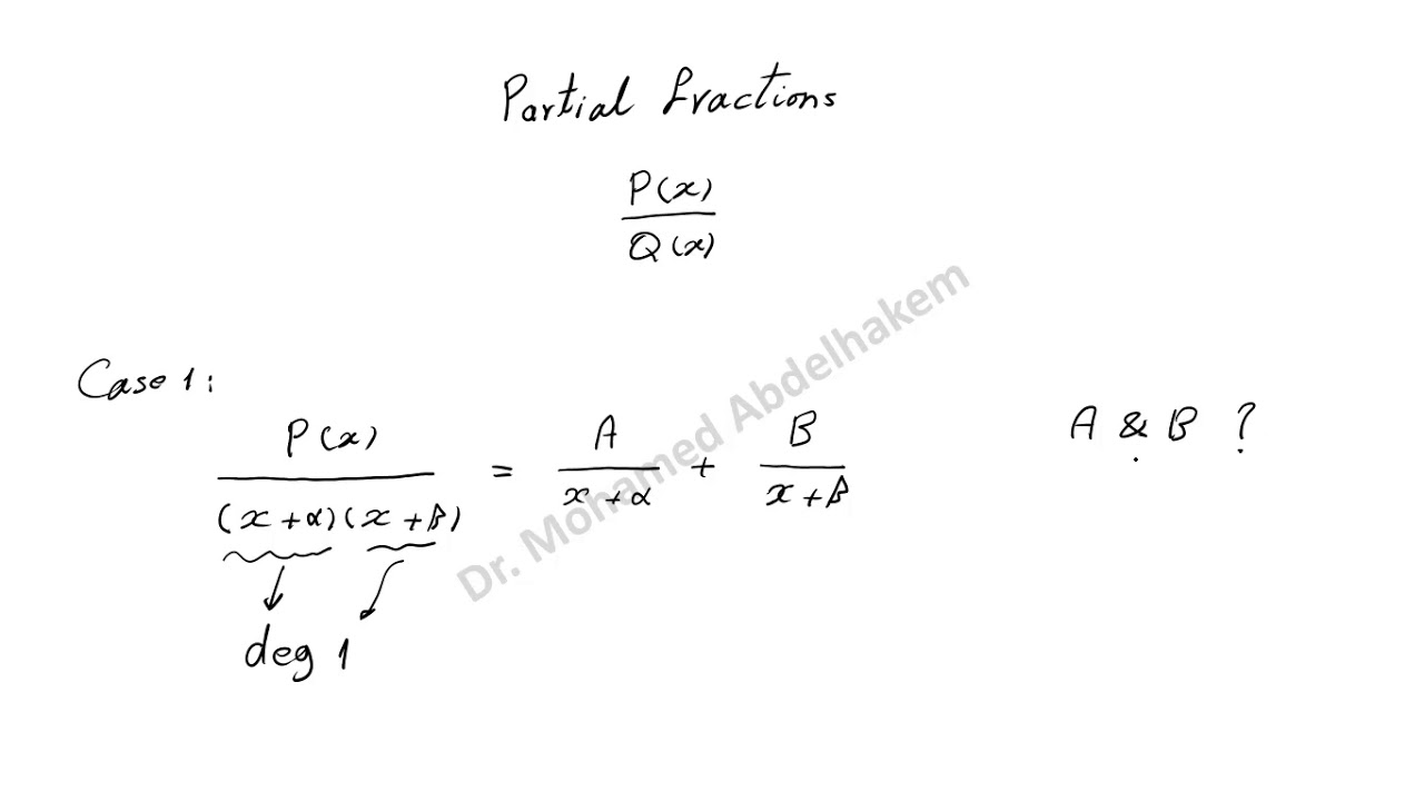 Part001. Partial fractions