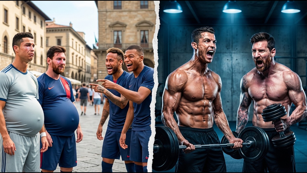 They Laughed at Fat Ronaldo & Messi… Until They Transformed! 🔥 | Mbappé & Neymar Shocked