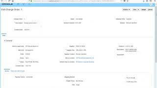 MAKING A CHANGE ORDER ON A PURCHASE ORDER