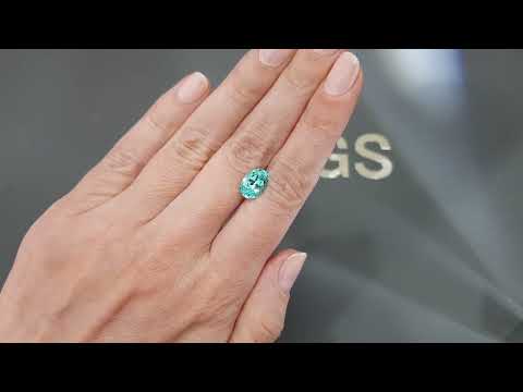 Neon blue Paraiba tourmaline in oval cut 3.00 carats from Mozambique Video  № 1