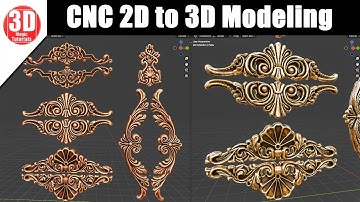 CNC Grayscale Image to 3D Modeling | CNC 2D to 3D | Blender Tutorial
