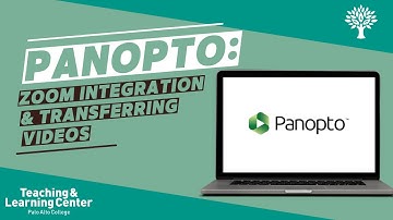 Panopto  Zoom Integration and Transferring Videos