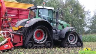 Maisoogst 2016 - De Vries Ryptsjerk met de Fendt 936 op Soucy Tracks in de mais