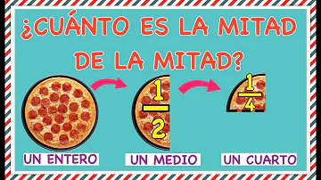 ¿Cuántos cuartos son una mitad?