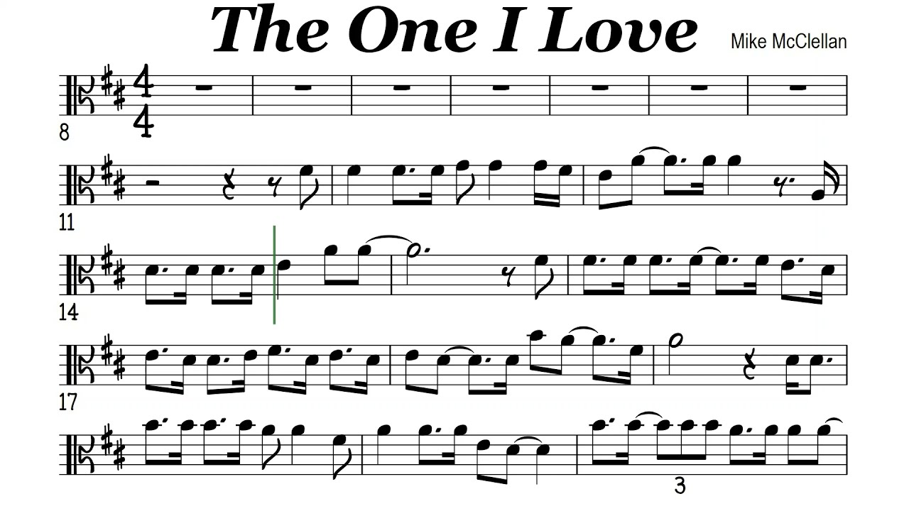 The One I Love Viola Sheet Music Backing Track Play Along Partitura