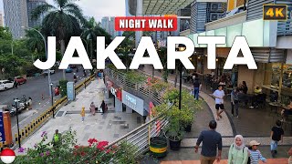 Jakarta, INDONESIA - Jakarta City Center Night Walk, Shopping District \u0026 Merdeka Square