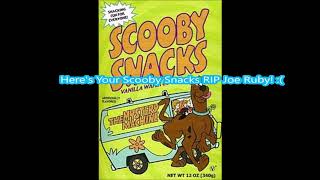 My Reaction To Joe Ruby Cartoon Creator Scooby Doo RIP 87 :(