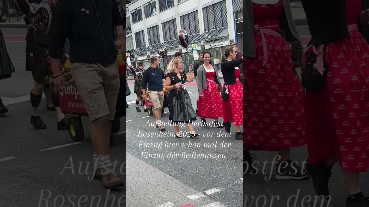 Aufstellung Herbstfest Rosenheim 2025 - vor dem Einzug