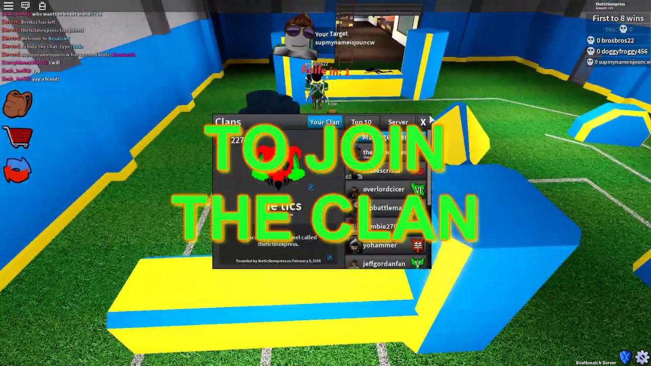 Roblox Assassin New Clans Plus You Cantryout For My Clan - making my clan in roblox assassin gameplay master assassins in game leaderboards