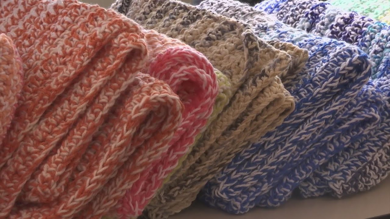 Rockford women crochet blankets and hats for cancer patients YouTube
