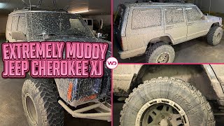 Deep Cleaning an EXTREMELY MUDDY Jeep Cherokee XJ! | Insane Disaster Detail Transformation!