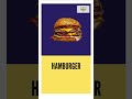 Fast Food Vocabulary Learn English #shorts Learn Fast Food Vocabulary Words List