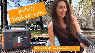 Getting power when you live in a car. Jackery 1500 Portable Power Station REVIEW & how I use it!