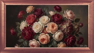 Vinatge Roses Painting 🌷TV wallpaper Art |  Frame TV Art | TV Screensaver Art screenshot 4