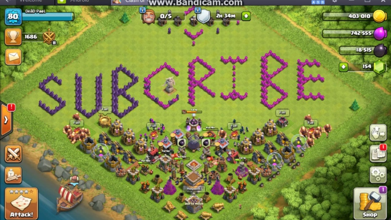 COC TH 8 GIANT WIZARD ATTACK LOOT STRATEGY