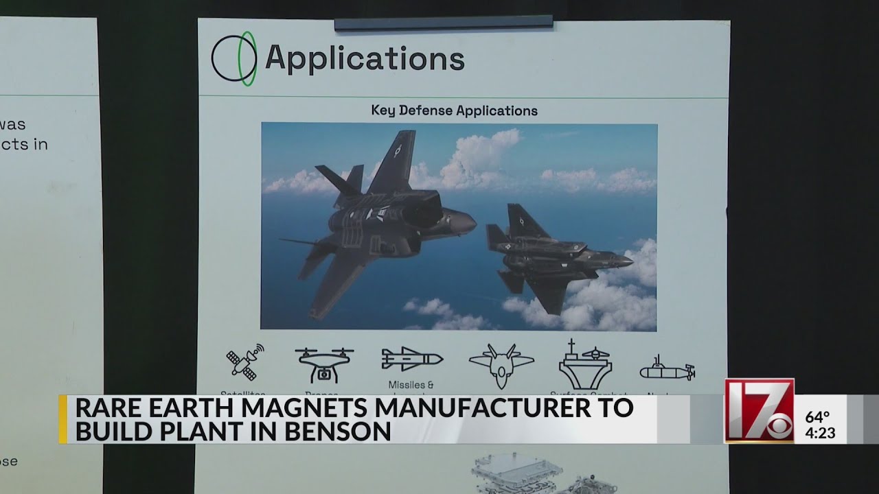 Rare Earth magnets manufacturer to build plant in Benson