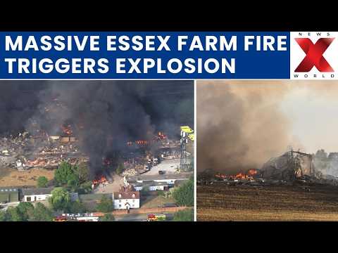 Massive Essex Farm Fire Triggers Fertiliser Explosion And Major Emergency Response | NewsX World