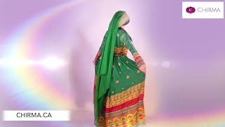 A-12 Flawless deep green Afghani dress with touch of soft chirma work screenshot 4