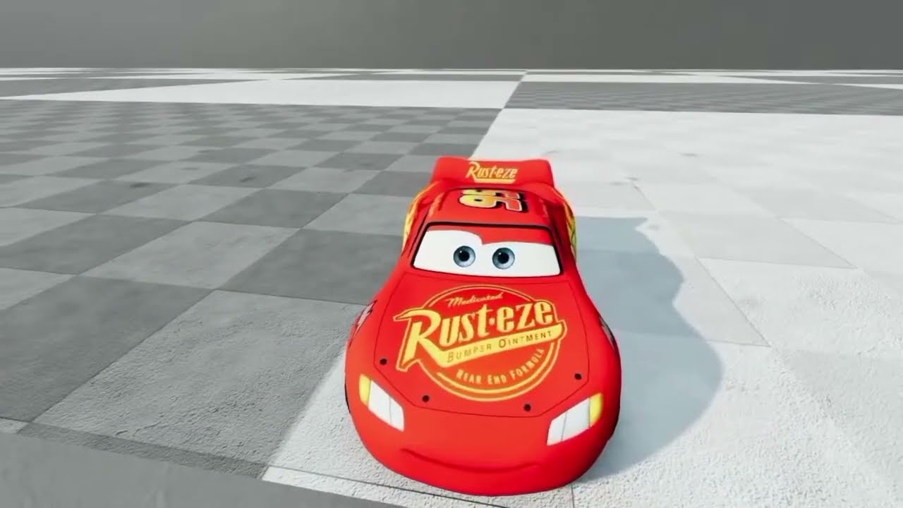 Big & Small McQueen vs Chick Hicks vs Tow Mater vs King Dinoco vs Duch Hudson - BeamNG.Drive
