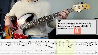 4 Non Blondes - What's Up BASS COVER + PLAY ALONG TAB + SCORE