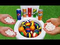 Basketball VS Coca Cola Zero, Sprite, Fanta, Pepsi, Yedigün and Mentos in the toilet