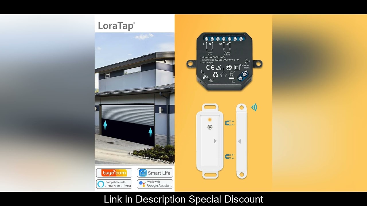 Tuya Smart Life Garage Door Wireless Sensor Opener Controller WiFi Switch Alexa Echo Google Home DI