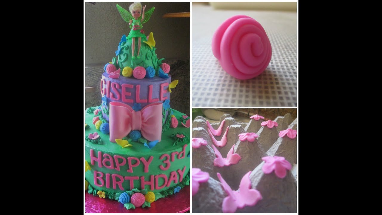 Cómo Hacer Un Moño, Flor y Más En Pasta De Goma (Pastel Campanita) - Madelin's Cakes