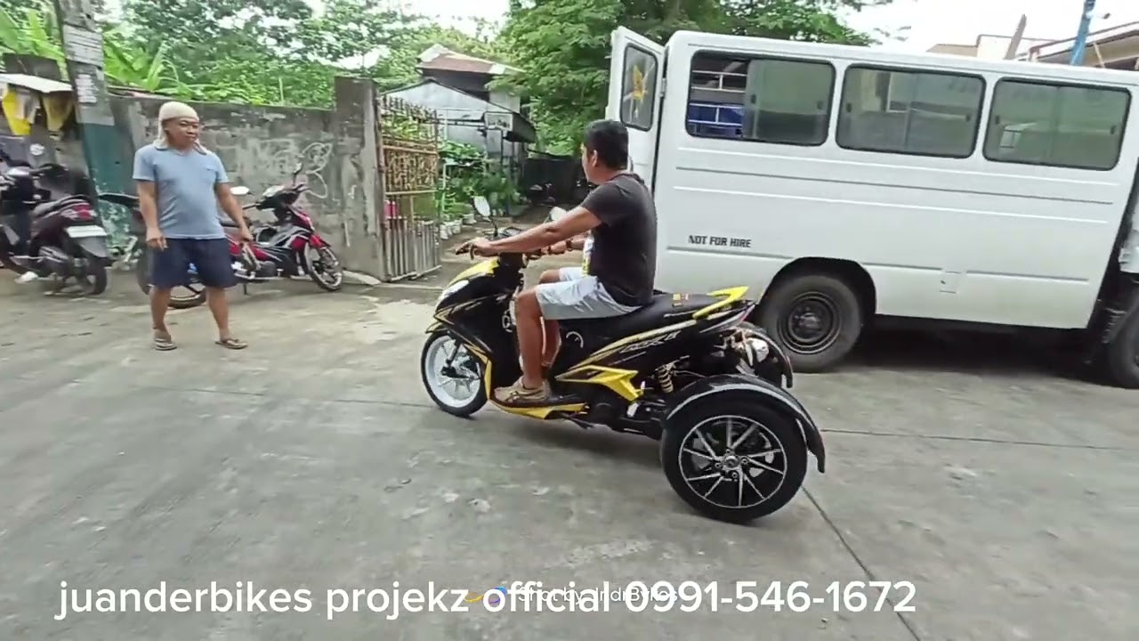 Yamaha MiO mxi-125 custom made tri-wheel conversion set-up by Juanderbikes Projekz