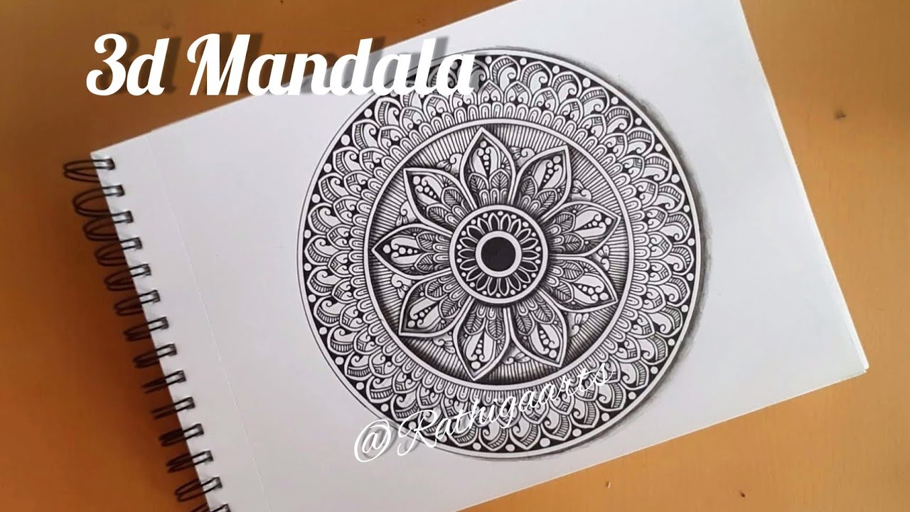 3d Mandala/ Mandala art for beginners/ Mandala step-by-step tutorial