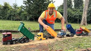 Caminhões Caçamba veículos de construção, Aprendizagem com brinquedo! MOOPI - O Super Faz-Tudo